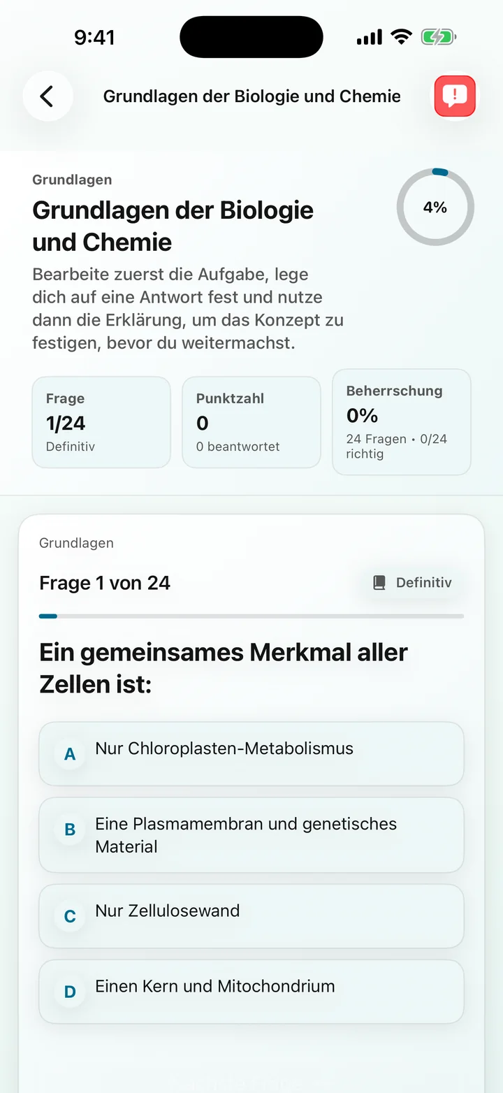 Grundlegende Frage zu Biologie und Chemie in Biochemistry Tutoring