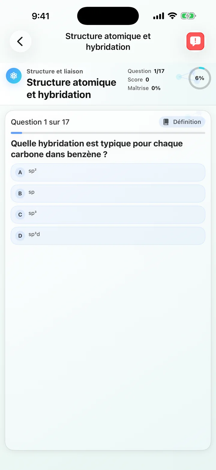 Question quantitative sur la structure atomique dans Organic Chemistry Tutoring