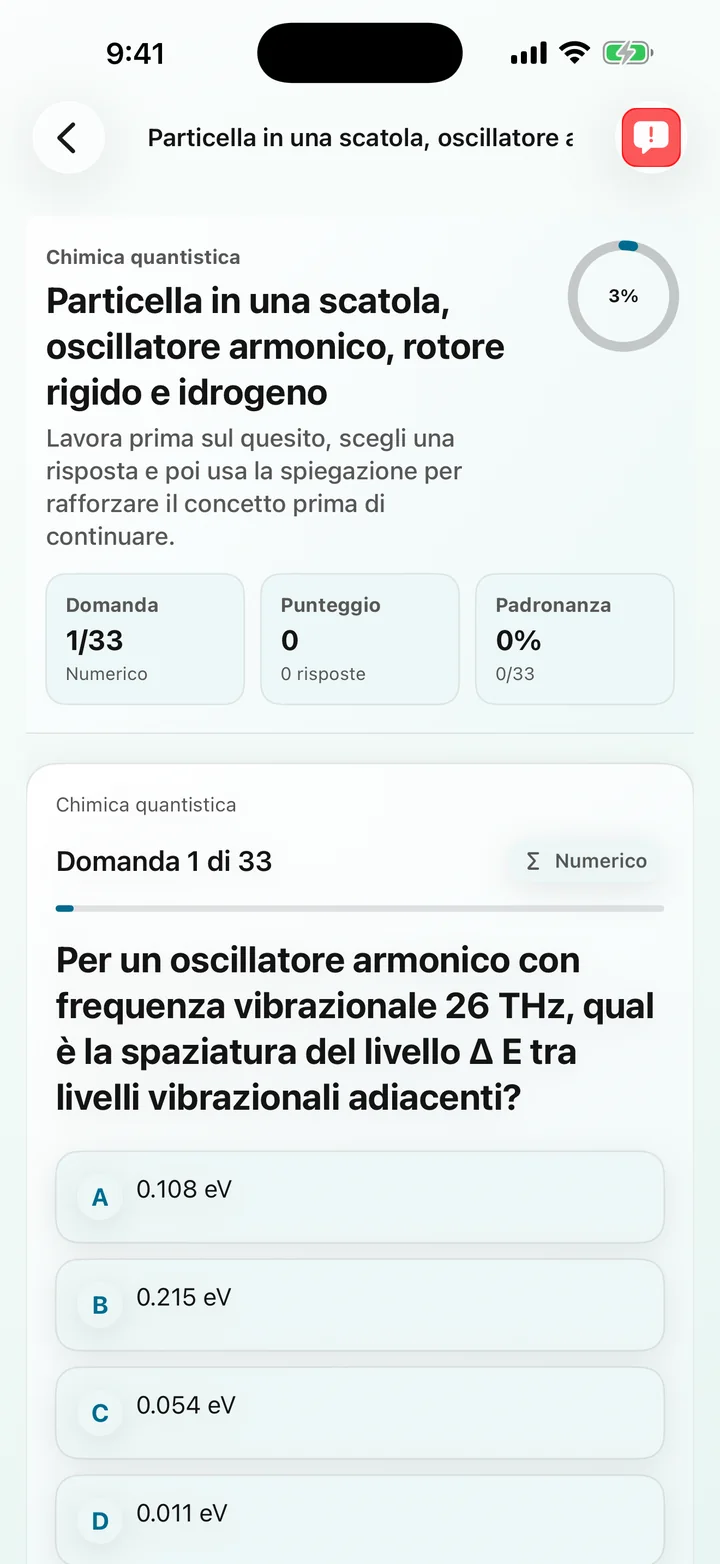 Domanda Particella in una scatola in Physical Chemistry Tutor