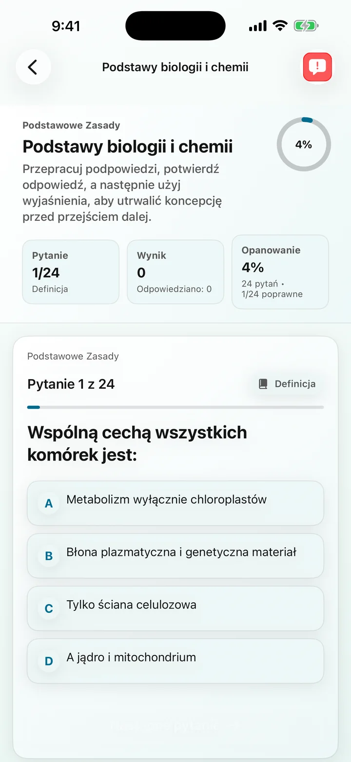 Podstawowe pytanie z biologii i chemii w Biochemistry Tutoring