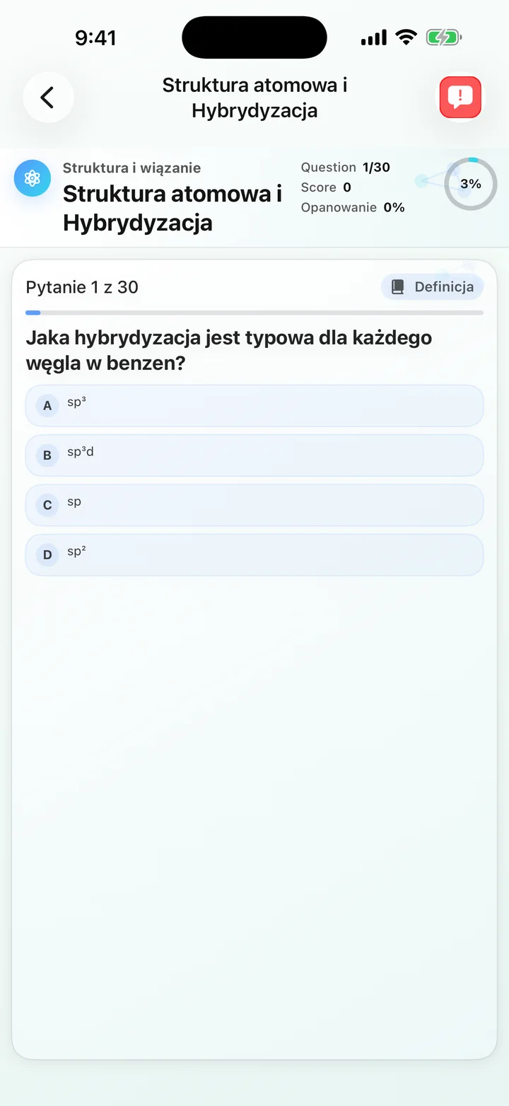 Pytanie ilościowe dotyczące struktury atomowej w Organic Chemistry Tutoring