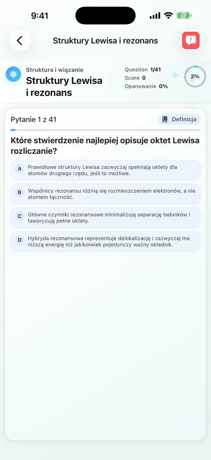 Pytanie dotyczące struktur Lewisa i rezonansu w Organic Chemistry Tutoring