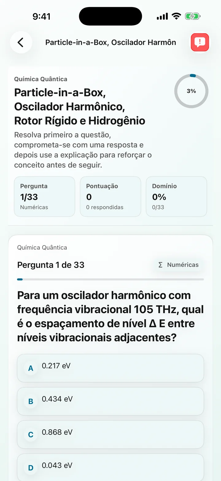 Pergunta sobre partícula em uma caixa em Physical Chemistry Tutor