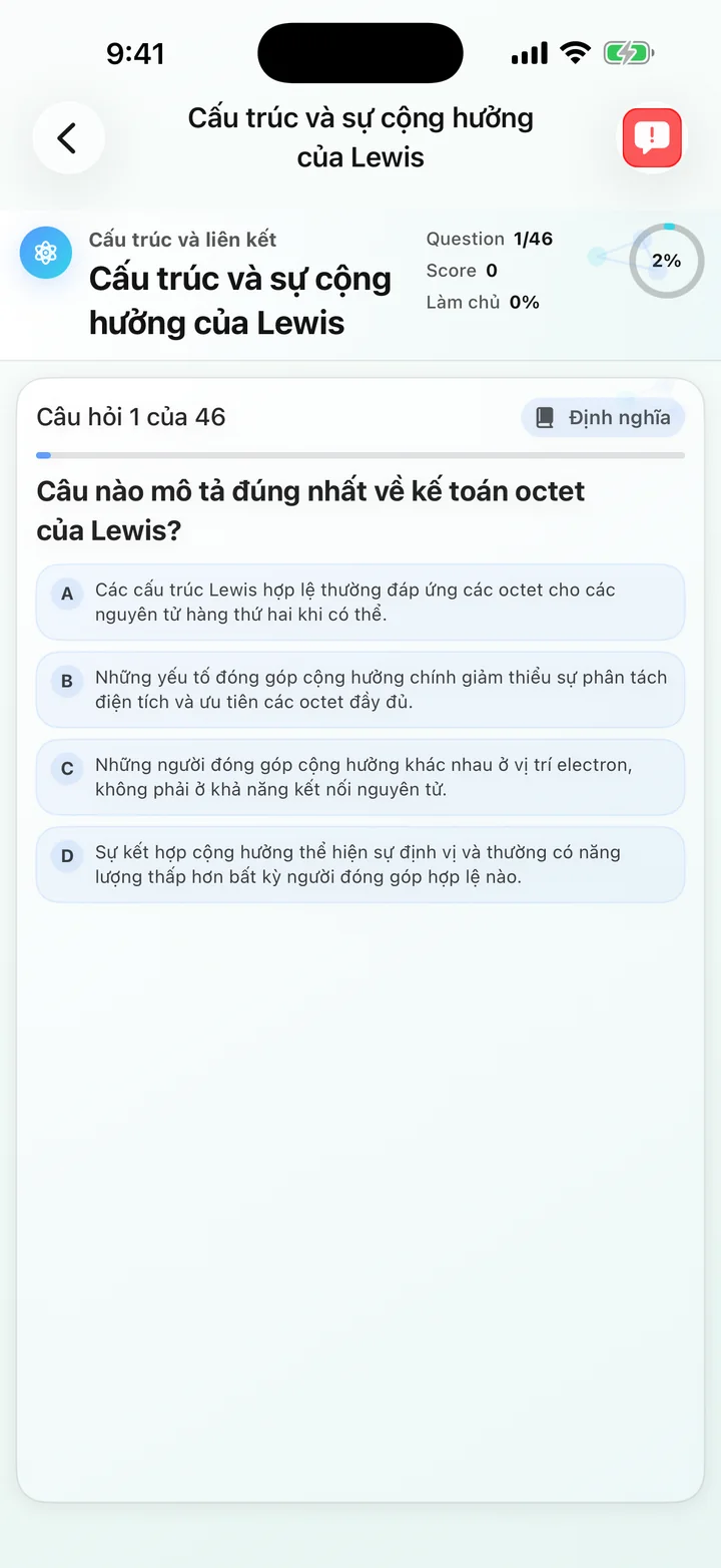Câu hỏi về cấu trúc và cộng hưởng của Lewis trong Organic Chemistry Tutoring