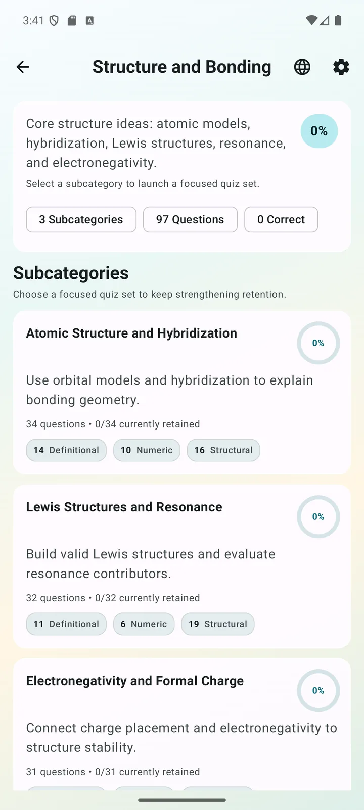Structure and Bonding category in Organic Chemistry Tutoring
