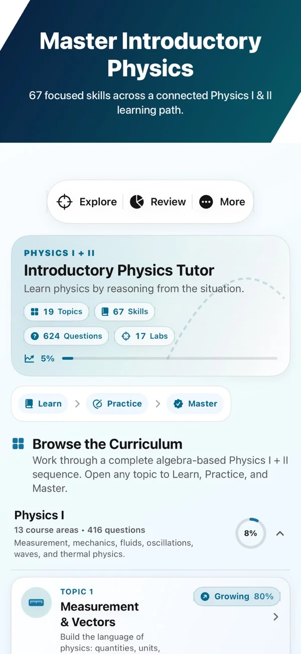 Introductory Physics Tutor — 1